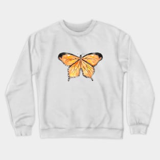 orange and black butterfly watercolor 2 Crewneck Sweatshirt
